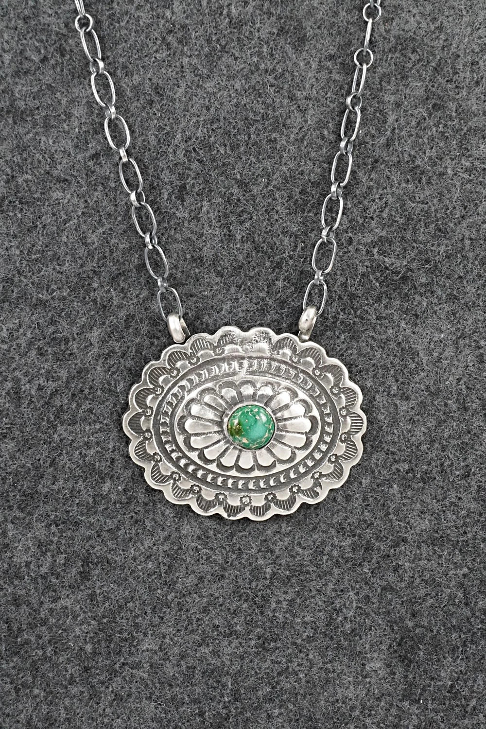 Turquoise & Sterling Silver Necklace - Adrienne Gordon