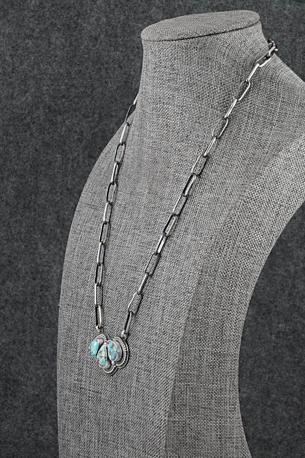 Turquoise & Sterling Silver Necklace - Darrin Livingston