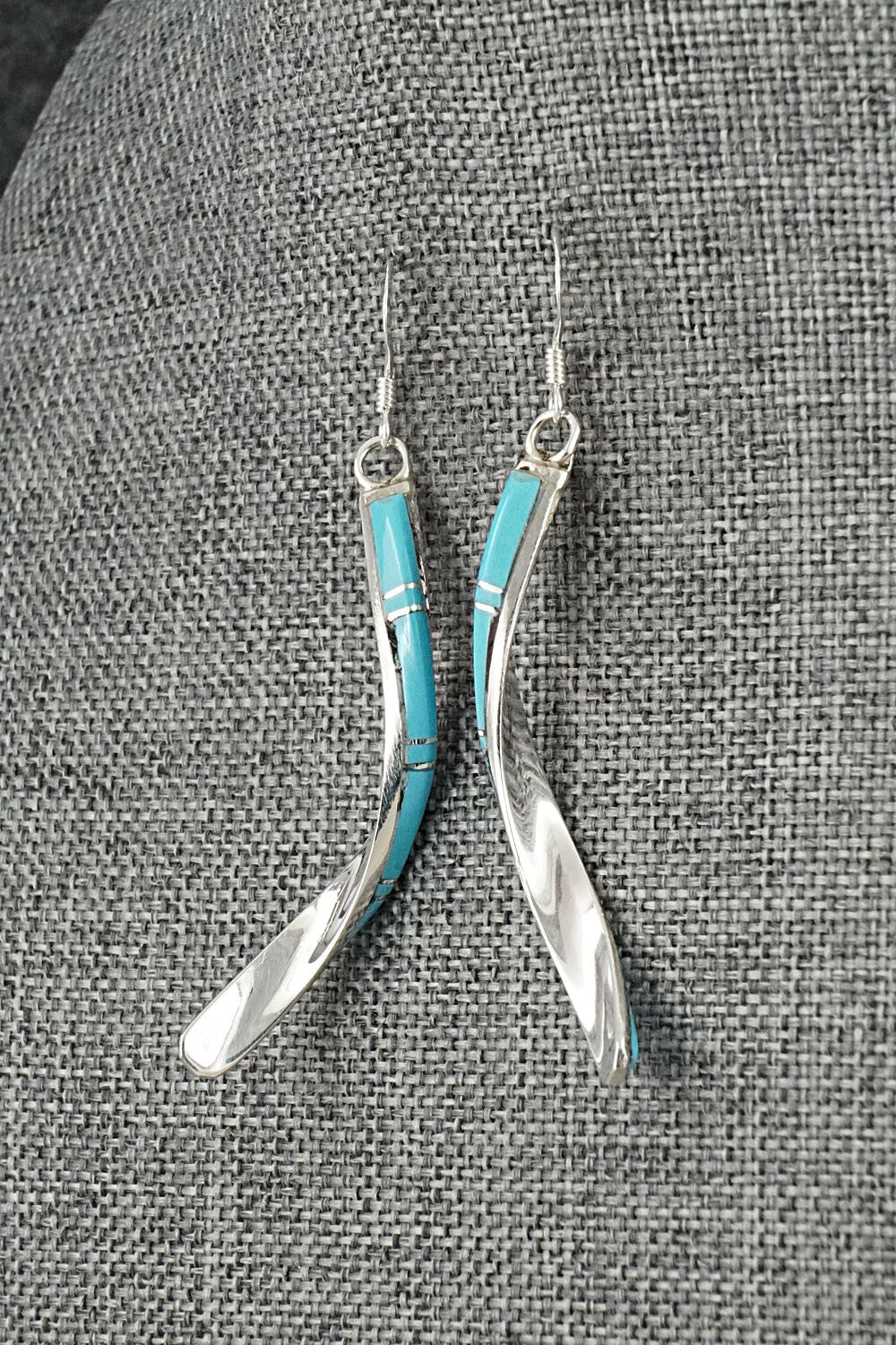 Turquoise & Sterling Silver Earrings - Terrance Panteah