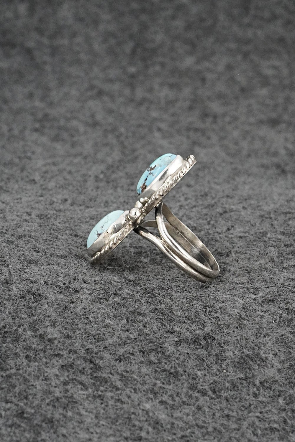 Turquoise & Sterling Silver Ring - Eugene Gruber - Size 5