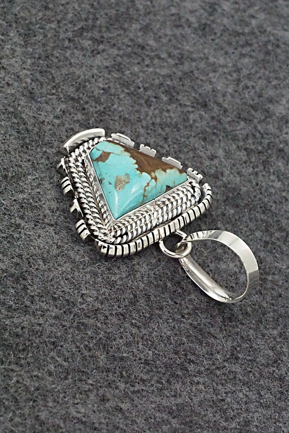 Turquoise & Sterling Silver Pendant - Randy Billy