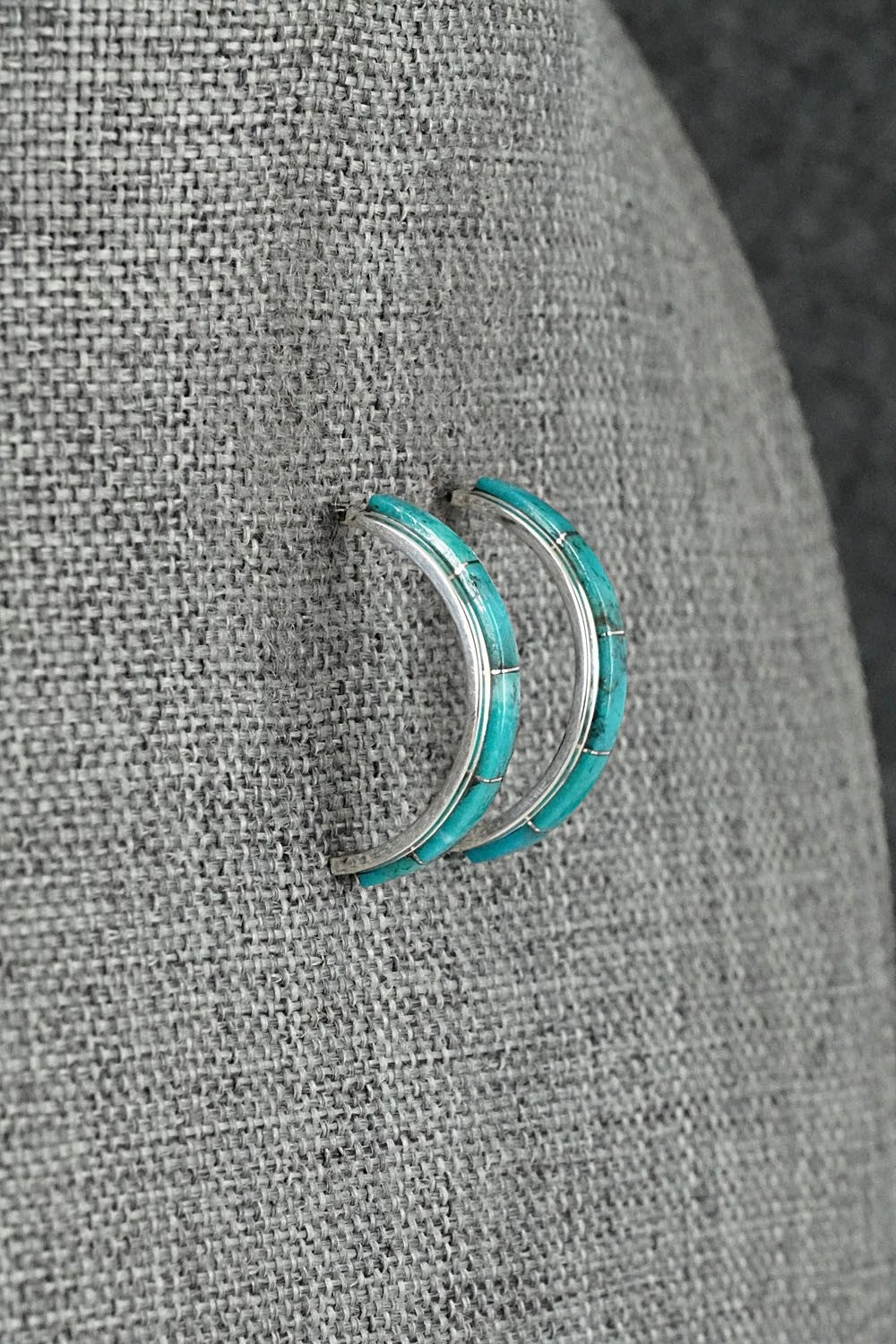 Turquoise & Sterling Silver Earrings - Gloria Waatsa