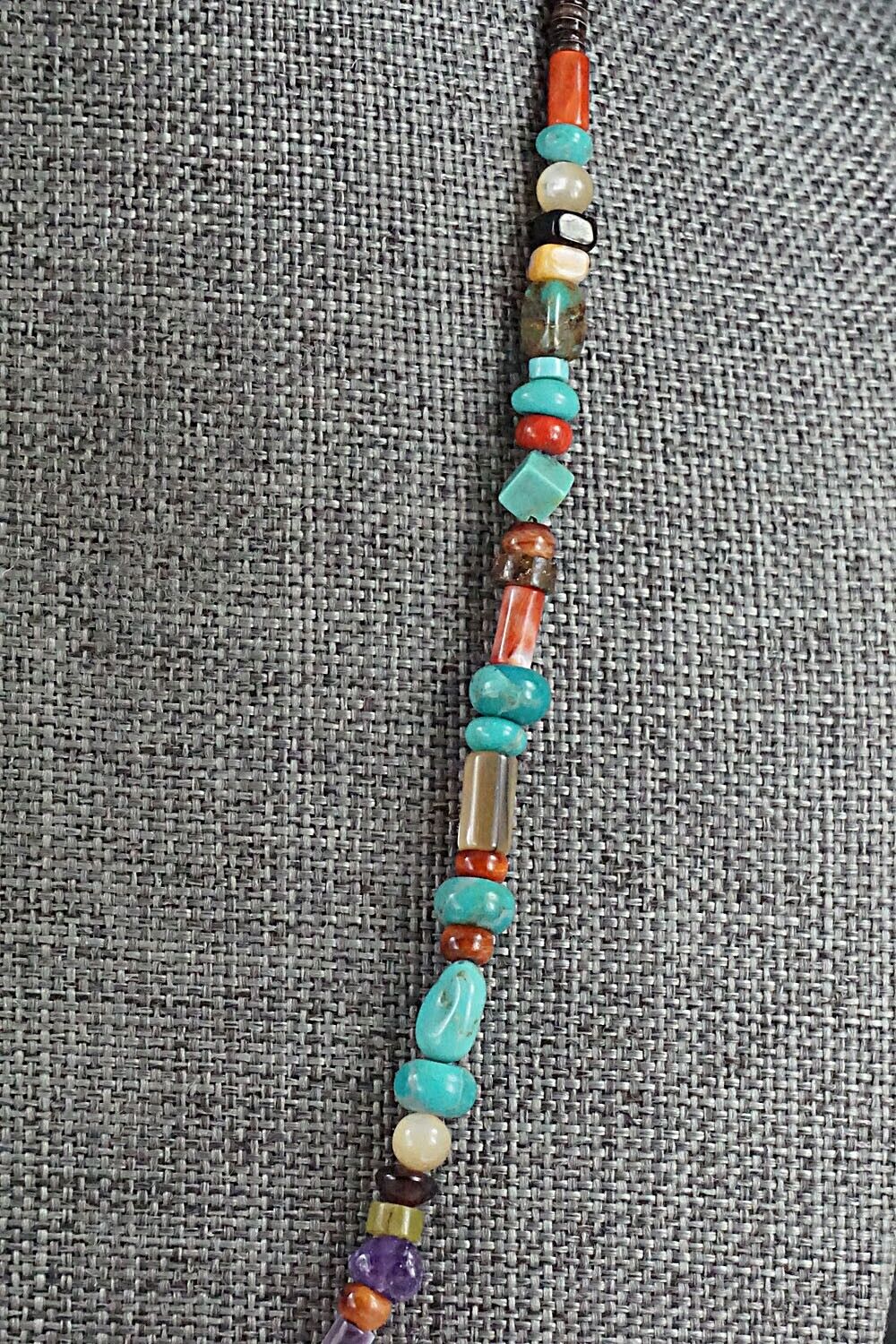 Multi-Stone and Sterling Silver Necklace - Helen Tsosie