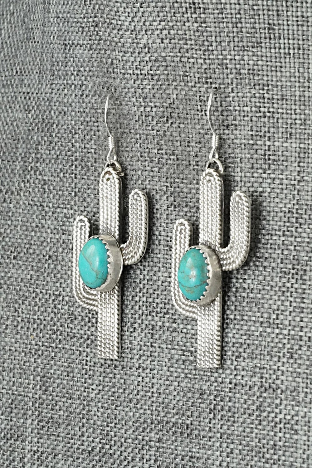 Turquoise & Sterling Silver Earrings - Annette Chiquito