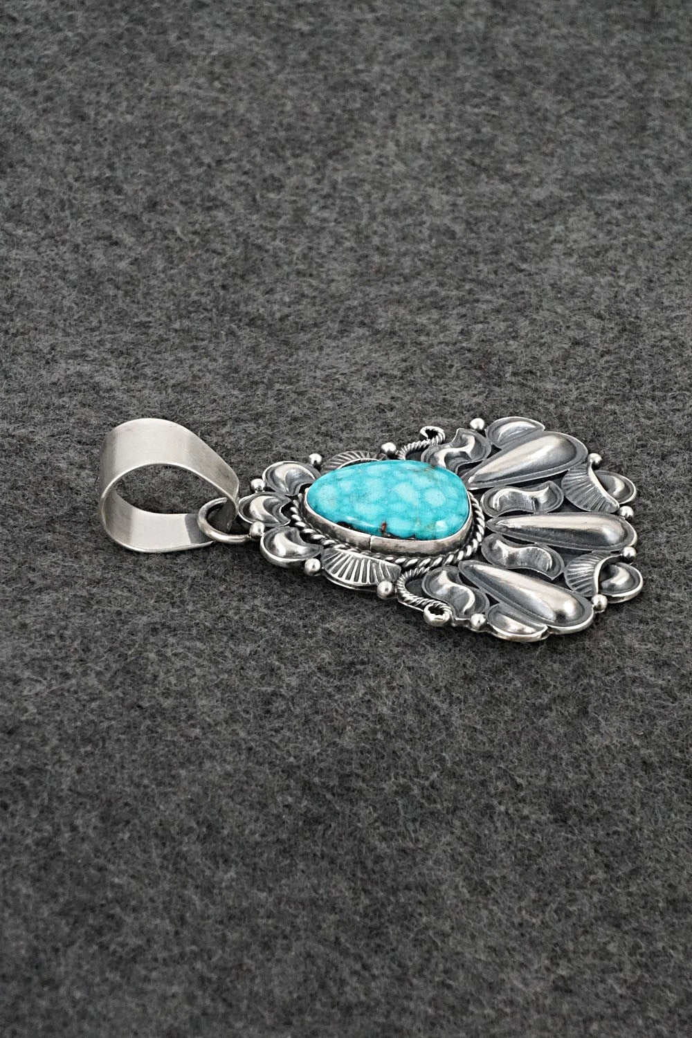 Turquoise and Sterling Silver Pendant - Derrick Gordon