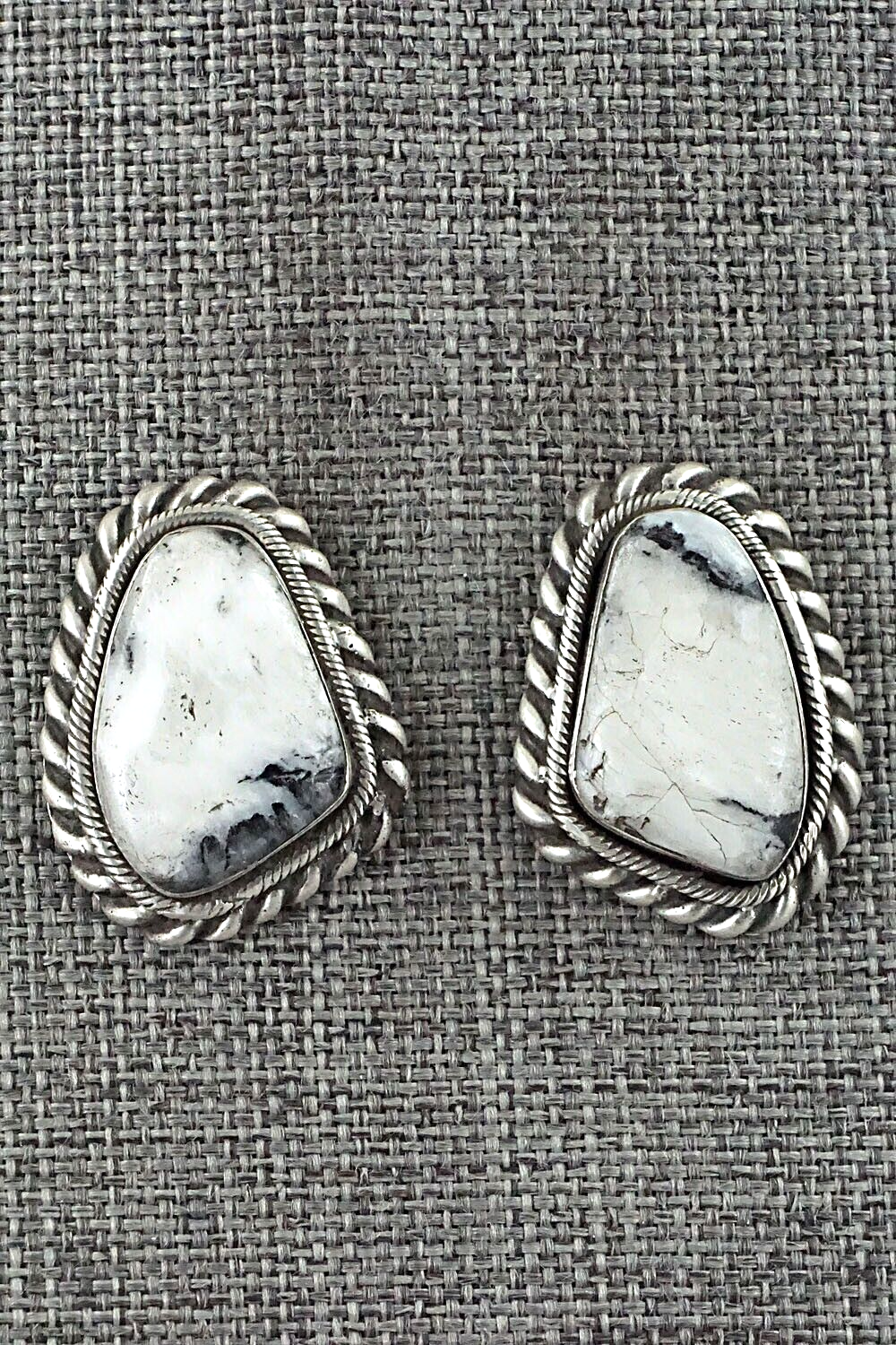 White Buffalo & Sterling Silver Earrings - Sharon McCarthy
