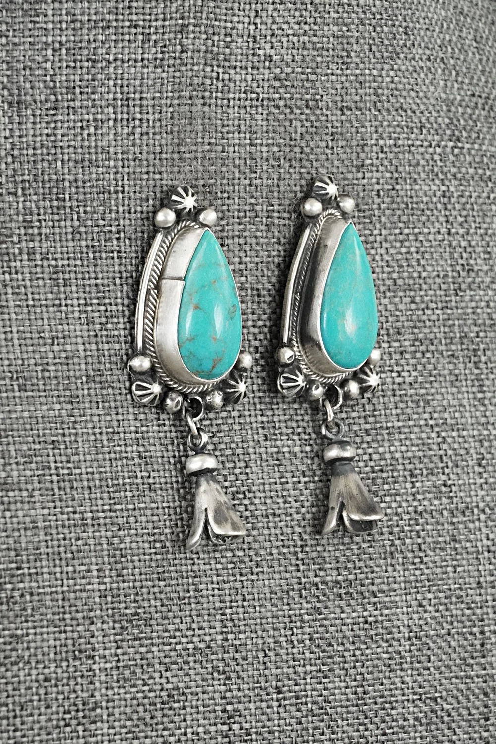Turquoise & Sterling Silver Earrings - Bobby Johnson