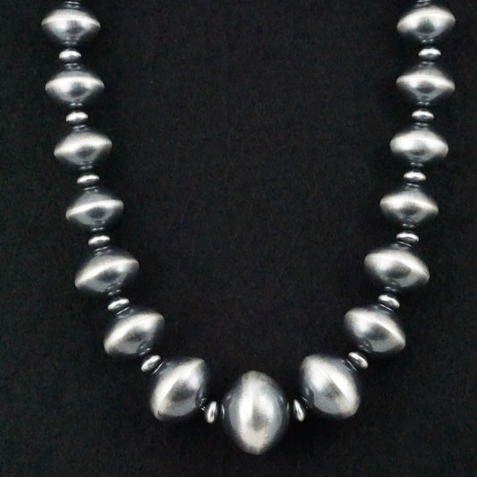 Tonisha Haley Sterling Silver Navajo Pearl Necklace 24"