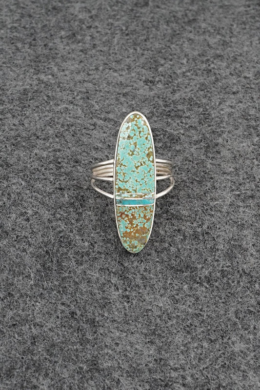 Turquoise & Sterling Silver Ring - Harold Smith - Size 8.5