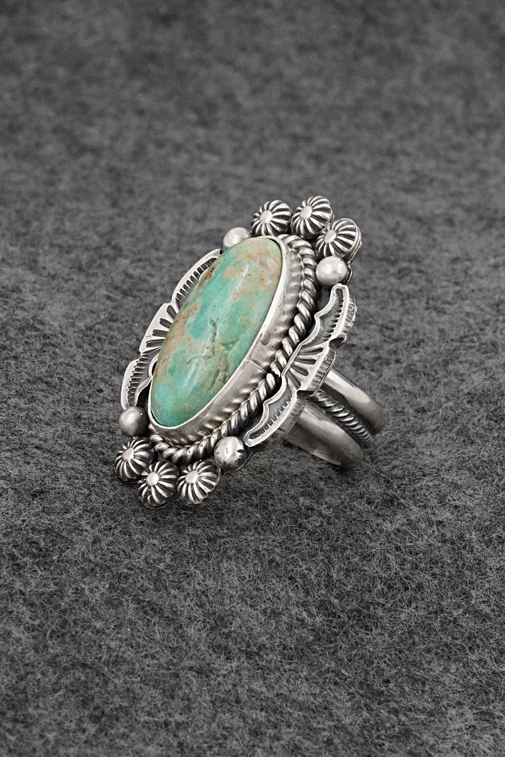 Turquoise & Sterling Silver Ring - Michael Calladitto - Size 7