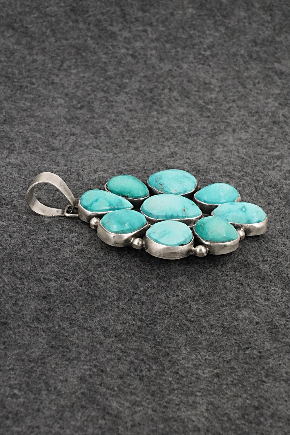 Turquoise & Sterling Silver Pendant - Bobby Johnson