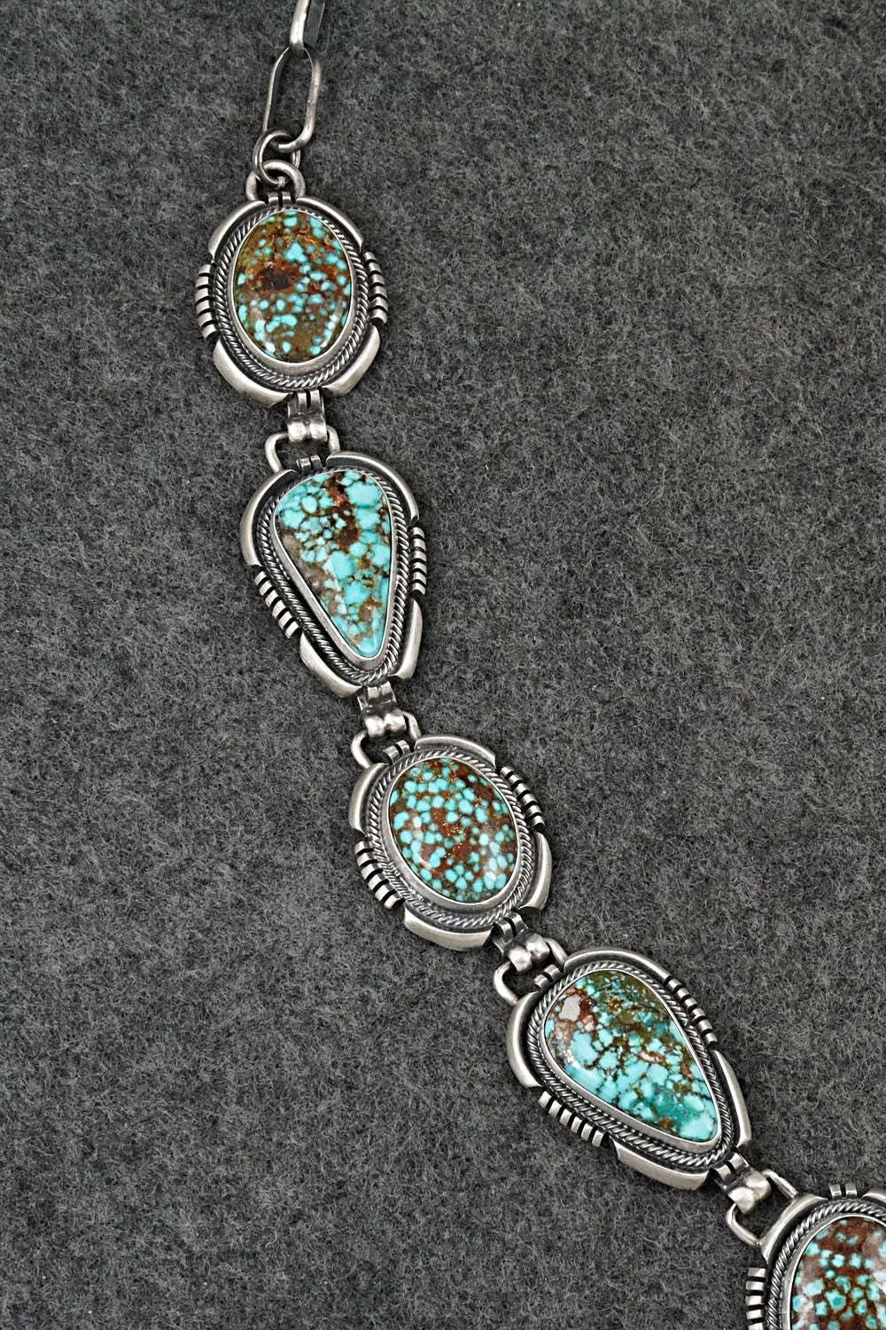 Turquoise & Sterling Silver Necklace and Earrings Set - Mark Yazzie