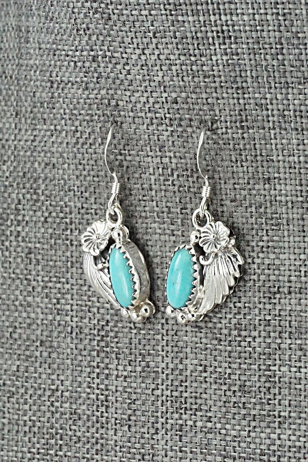Turquoise and Sterling Silver Earrings - Andrew Vandever