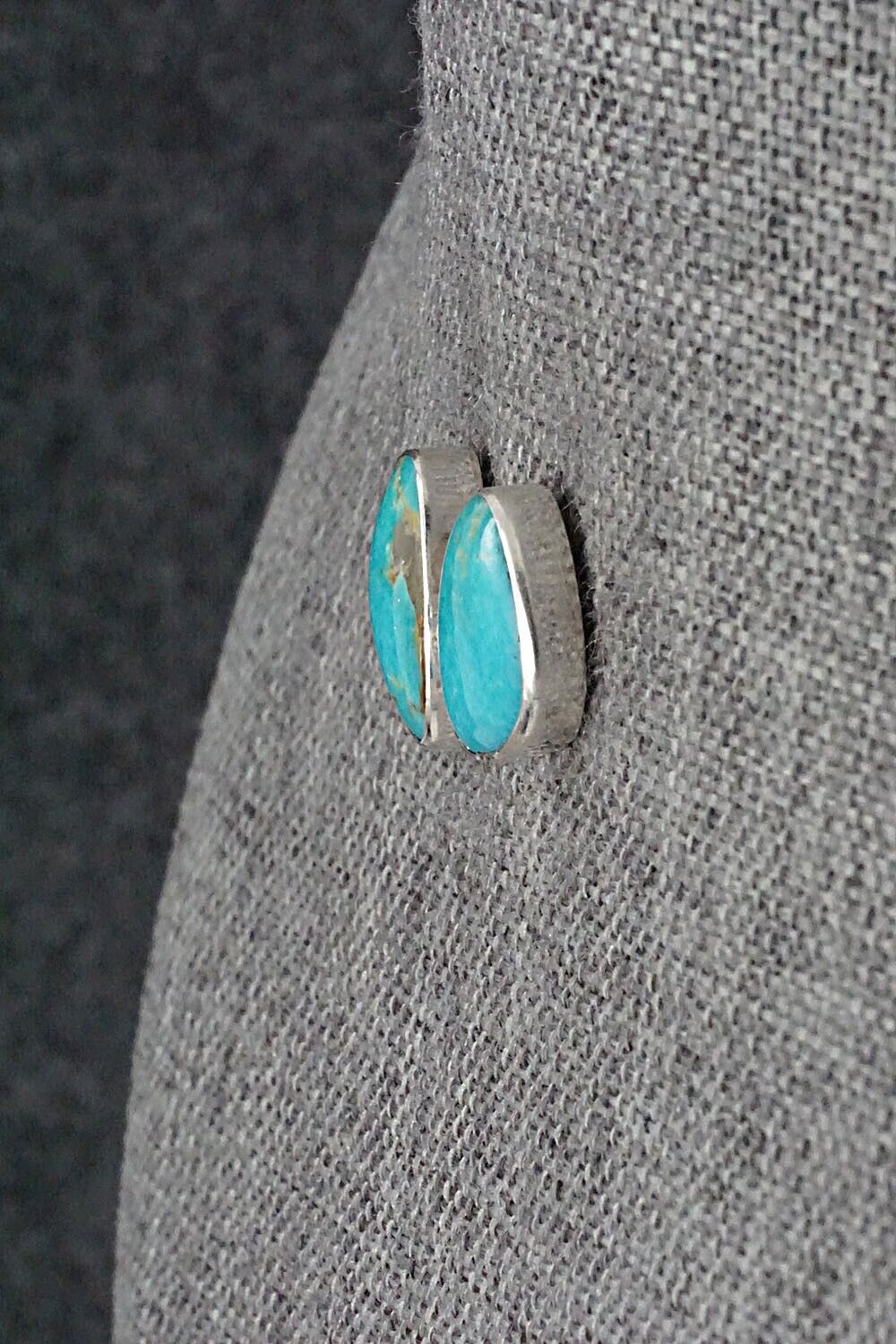 Turquoise & Sterling Silver Earrings - Marco Begaye