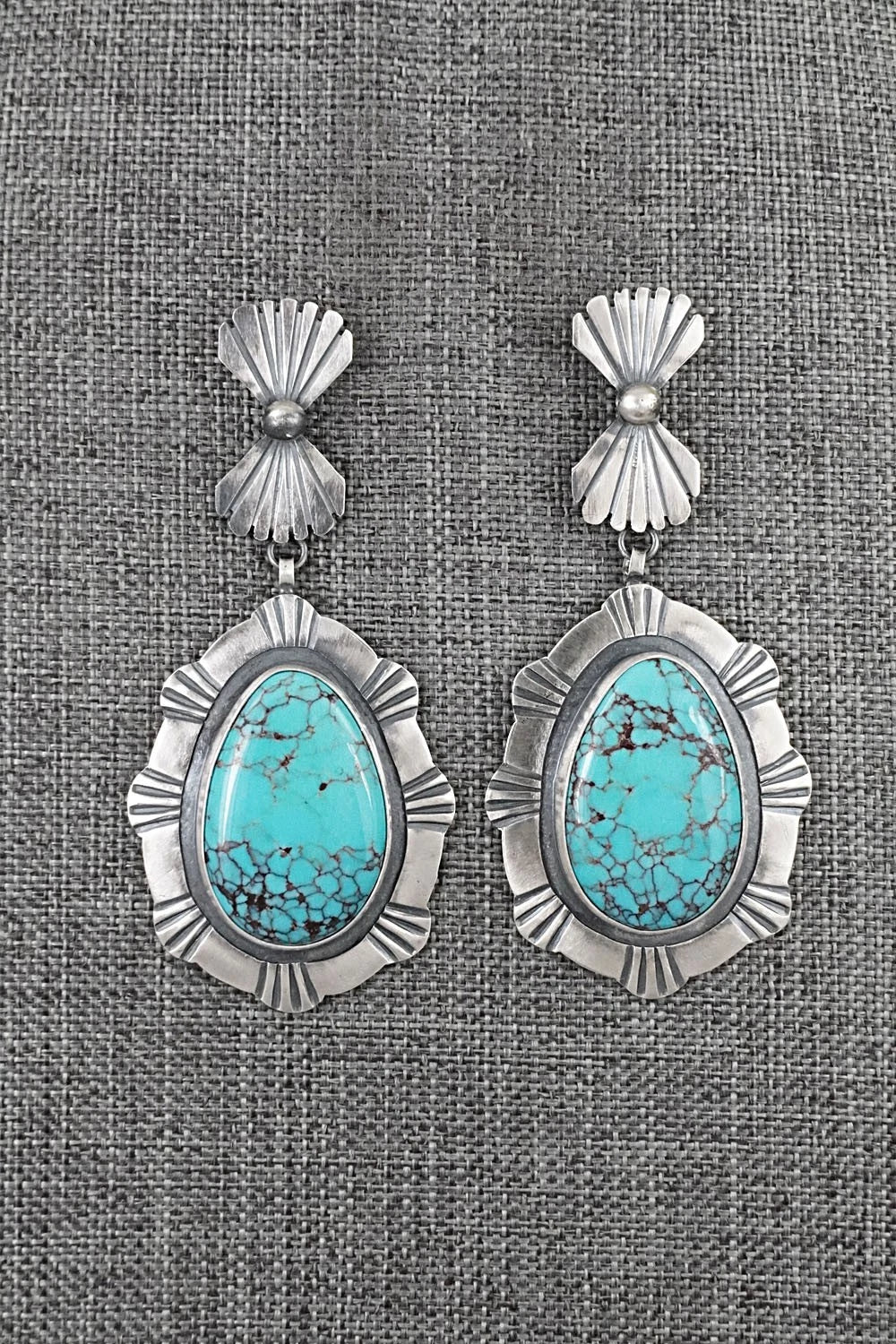 Turquoise & Sterling Silver Earrings - Mark Yazzie
