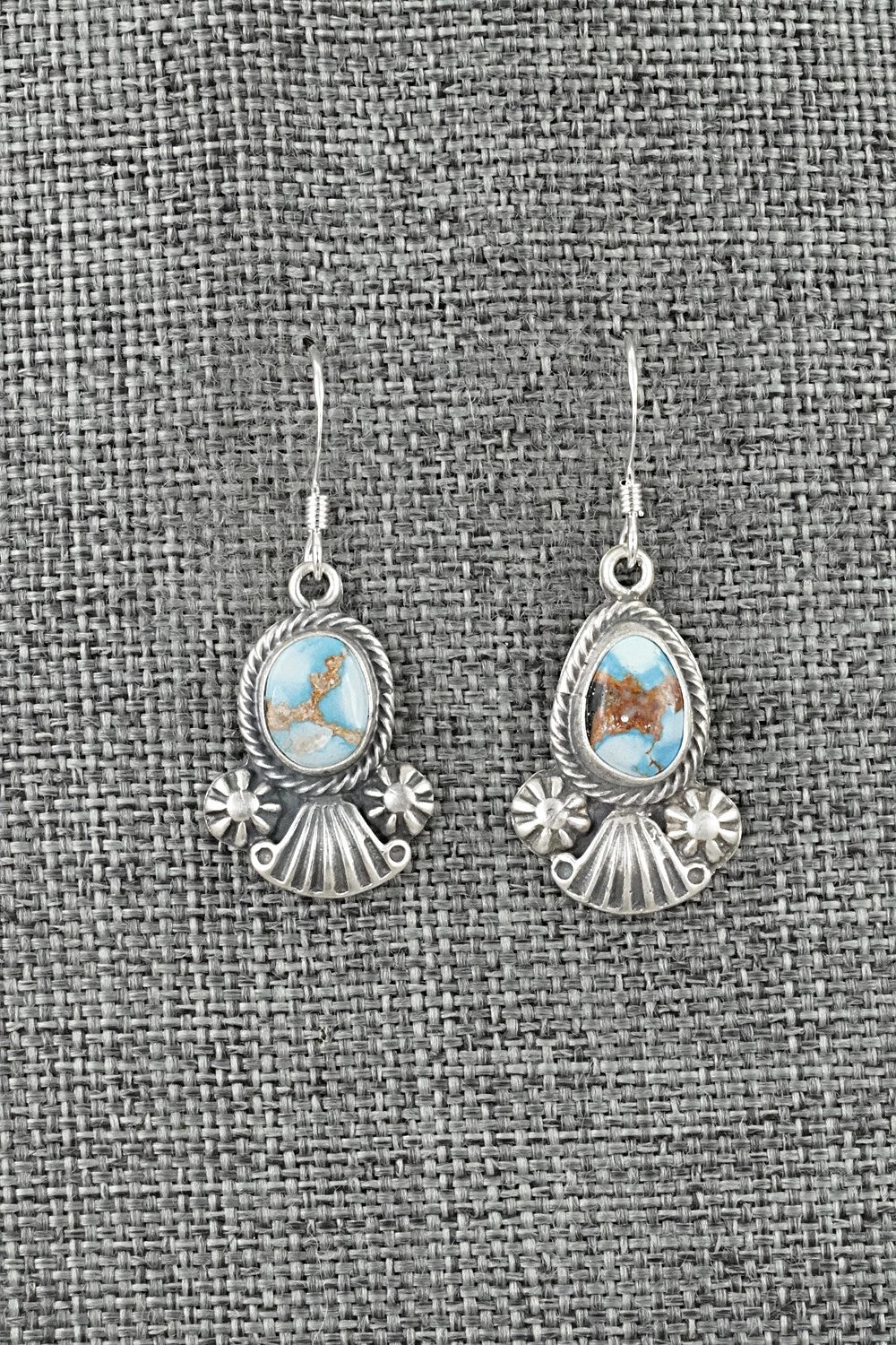 Turquoise & Sterling Silver Earrings - Verley Betone
