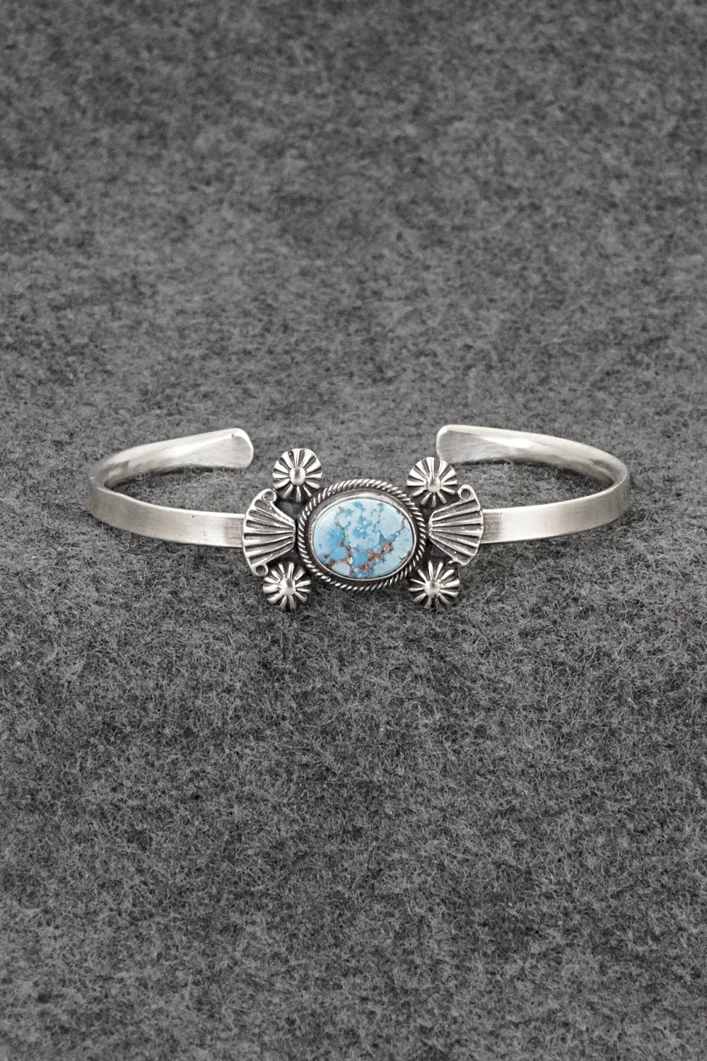 Turquoise & Sterling Silver Bracelet - Genevieve Francisco