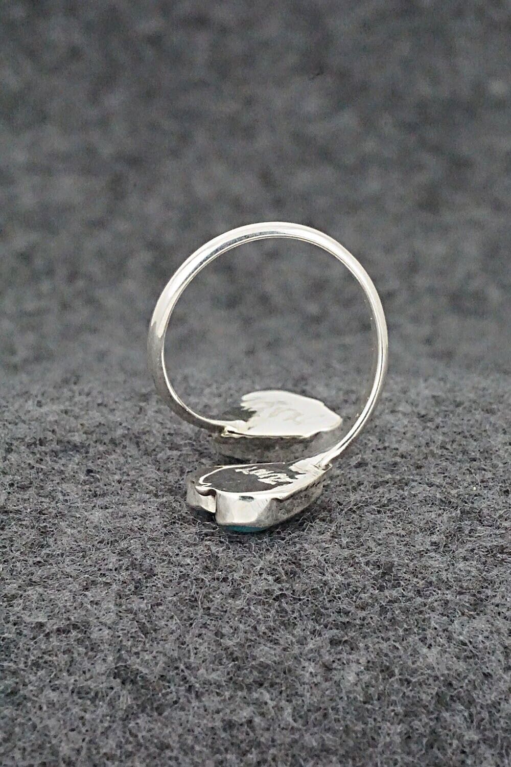 Turquoise & Sterling Silver Ring - Velda Nastacio - Size 7.25 Adj.