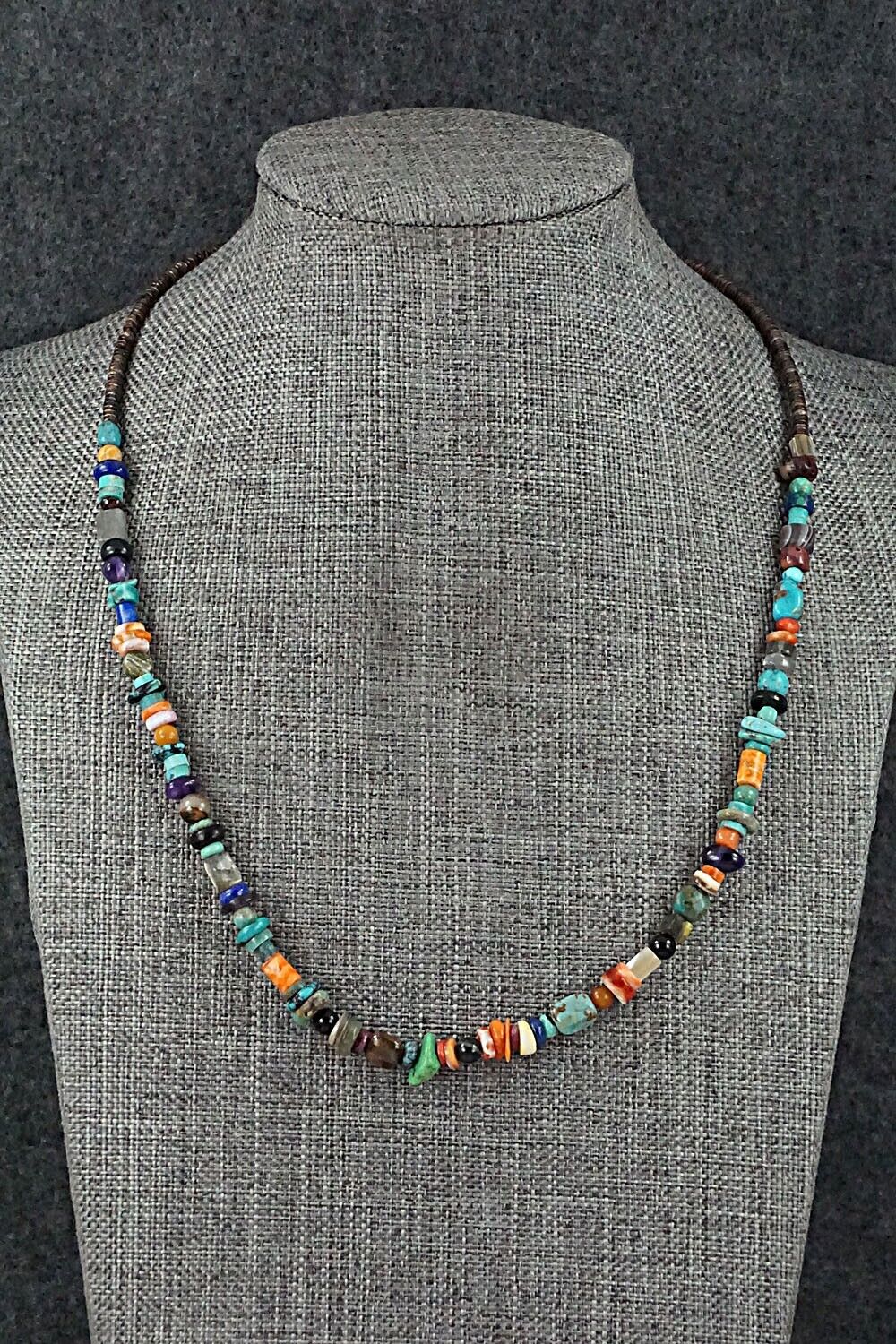 Multi-Stone and Sterling Silver Necklace - Helen Tsosie