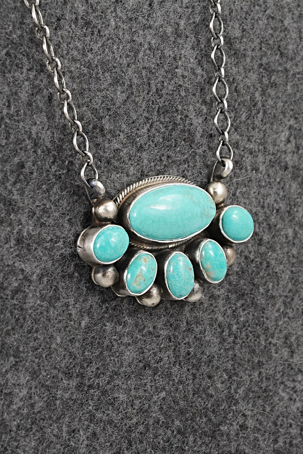 Turquoise & Sterling Silver Necklace - Kathleen Livingston