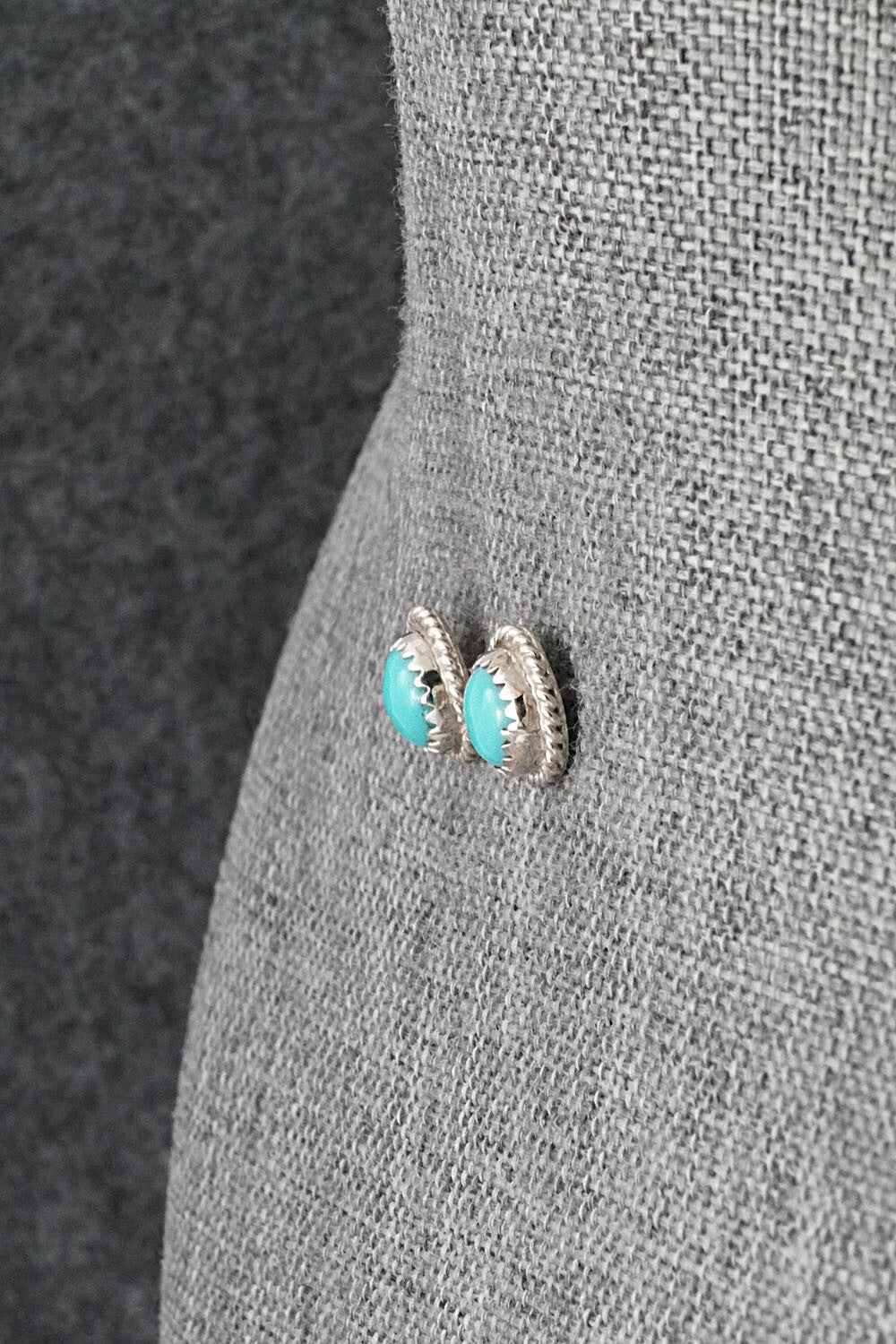 Turquoise & Sterling Silver Earrings - Kenneth Hughte