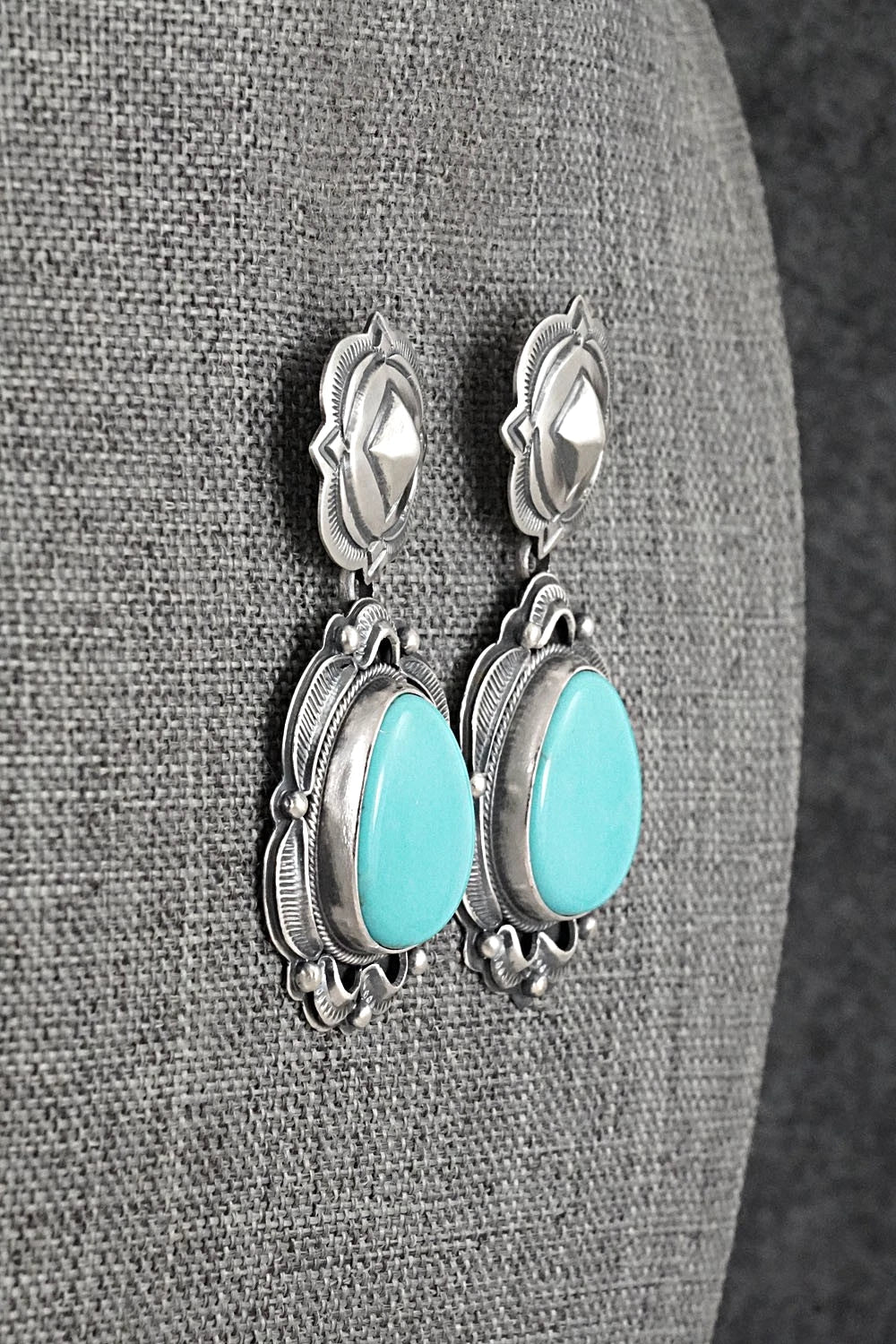 Turquoise & Sterling Silver Earrings - Randy Boyd