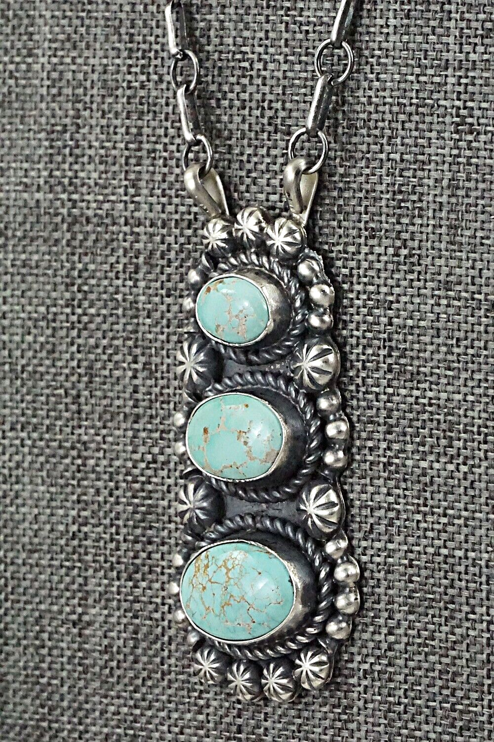 Turquoise & Sterling Silver Necklace - Jeff James
