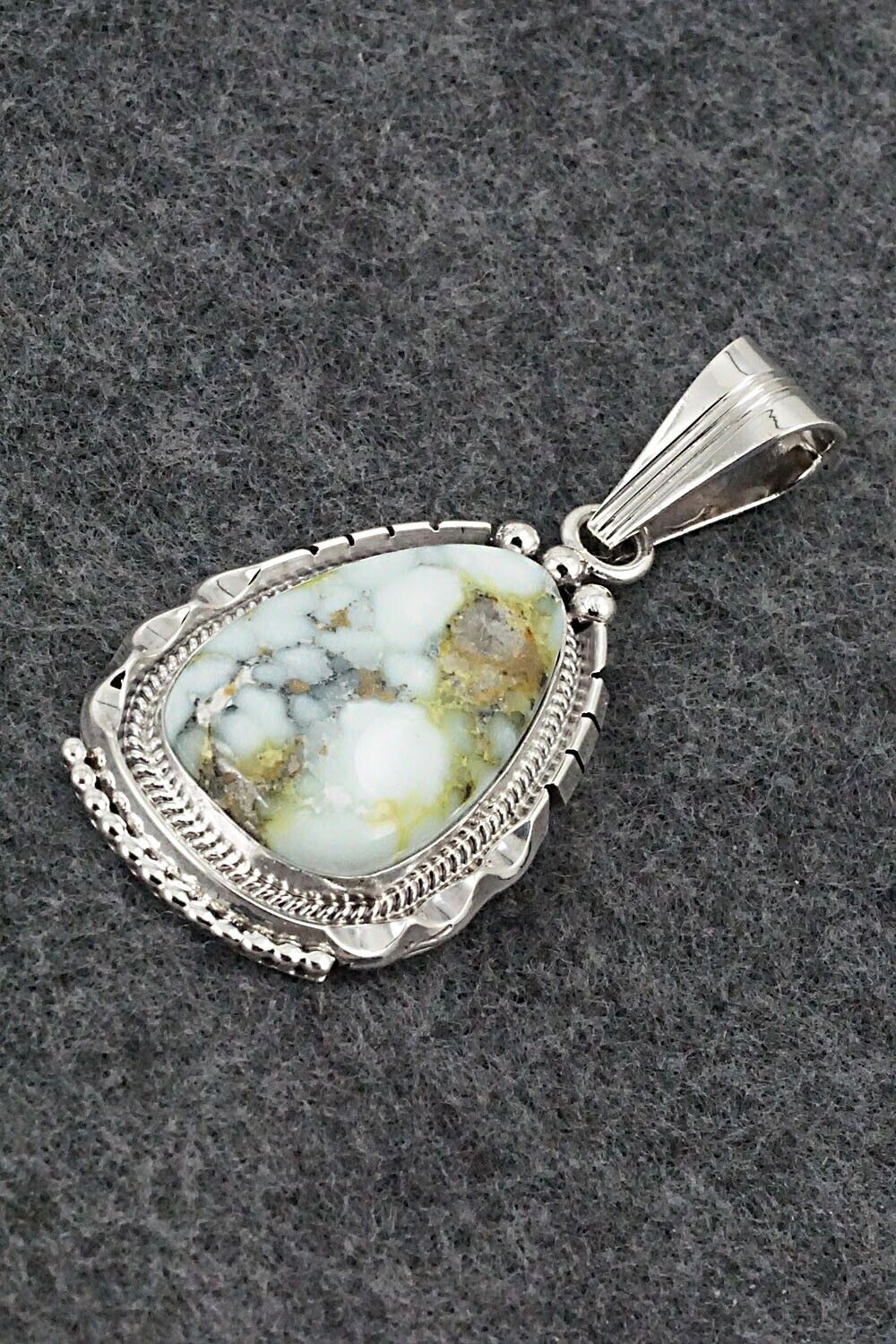 Variscite & Sterling Silver Pendant - Samuel Yellowhair