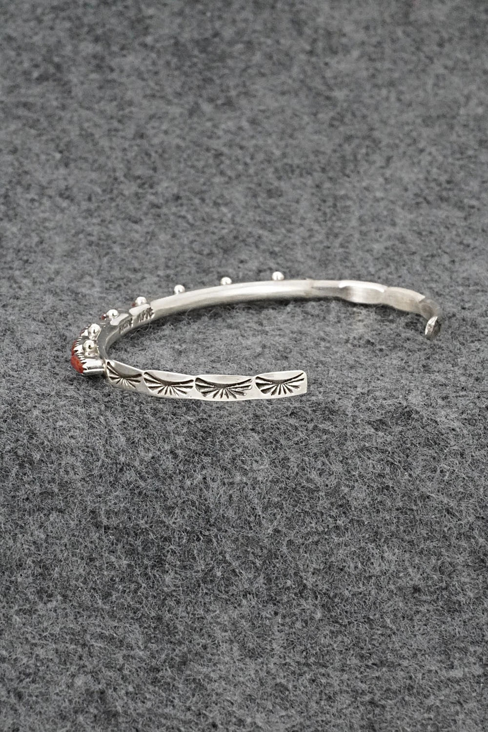 Coral & Sterling Silver Bracelet - Murray Hannaweeka