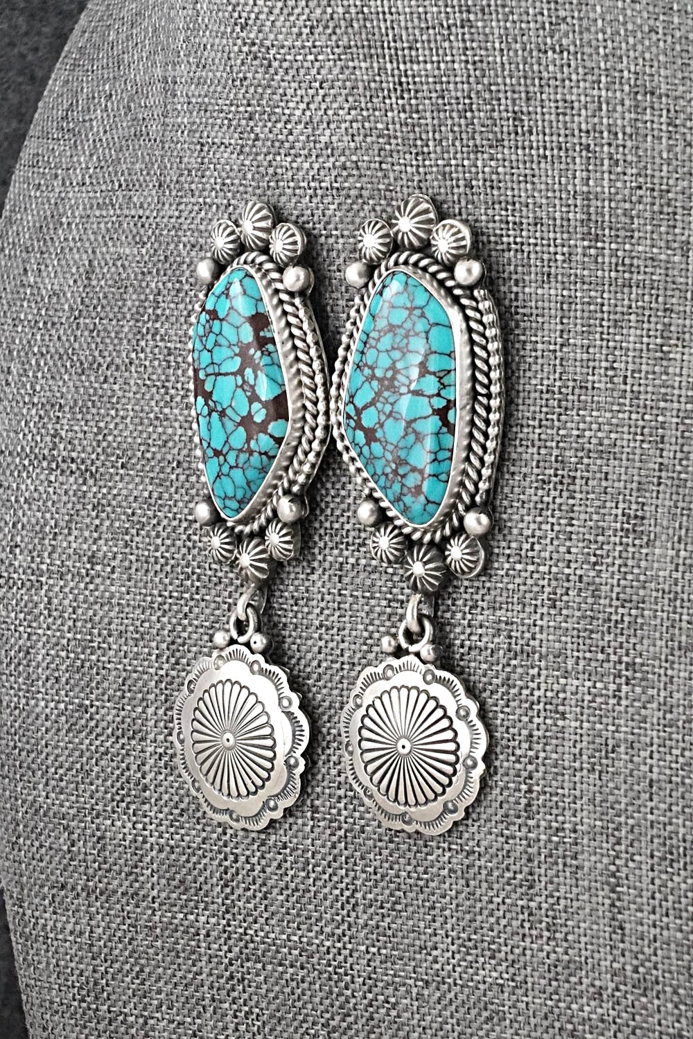 Turquoise & Sterling Silver Earrings - Michael Calladitto
