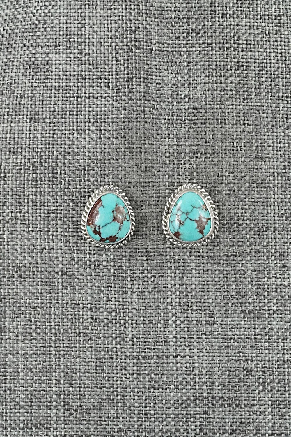 Turquoise & Sterling Silver Earrings - Eugene Gruber