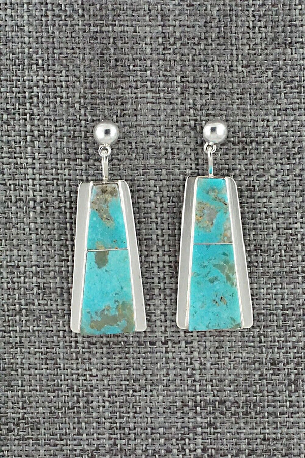 Turquoise & Sterling Silver Earrings - Brenda Pete
