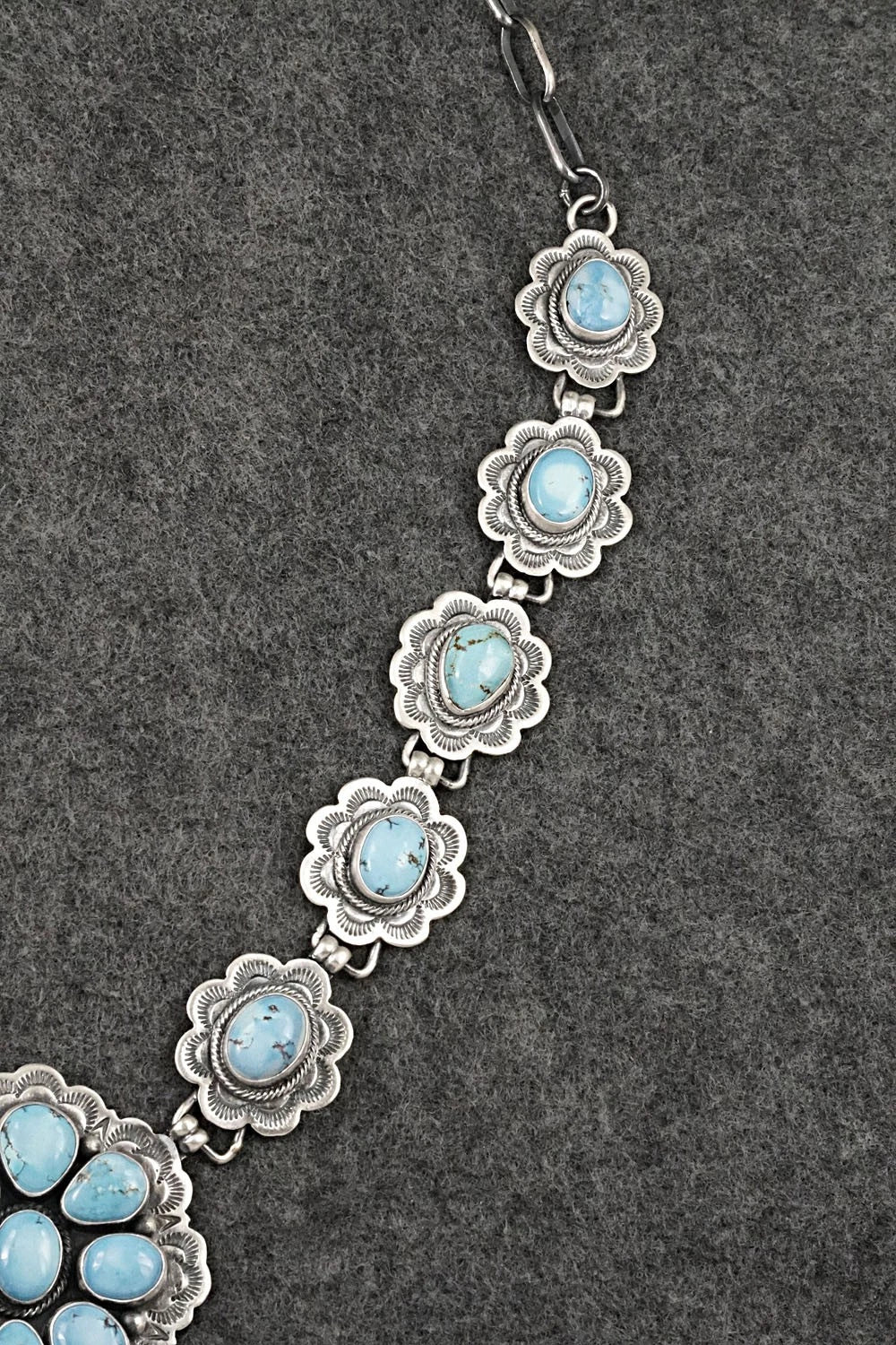 Turquoise & Sterling Silver Necklace and Earrings Set - Mark Yazzie