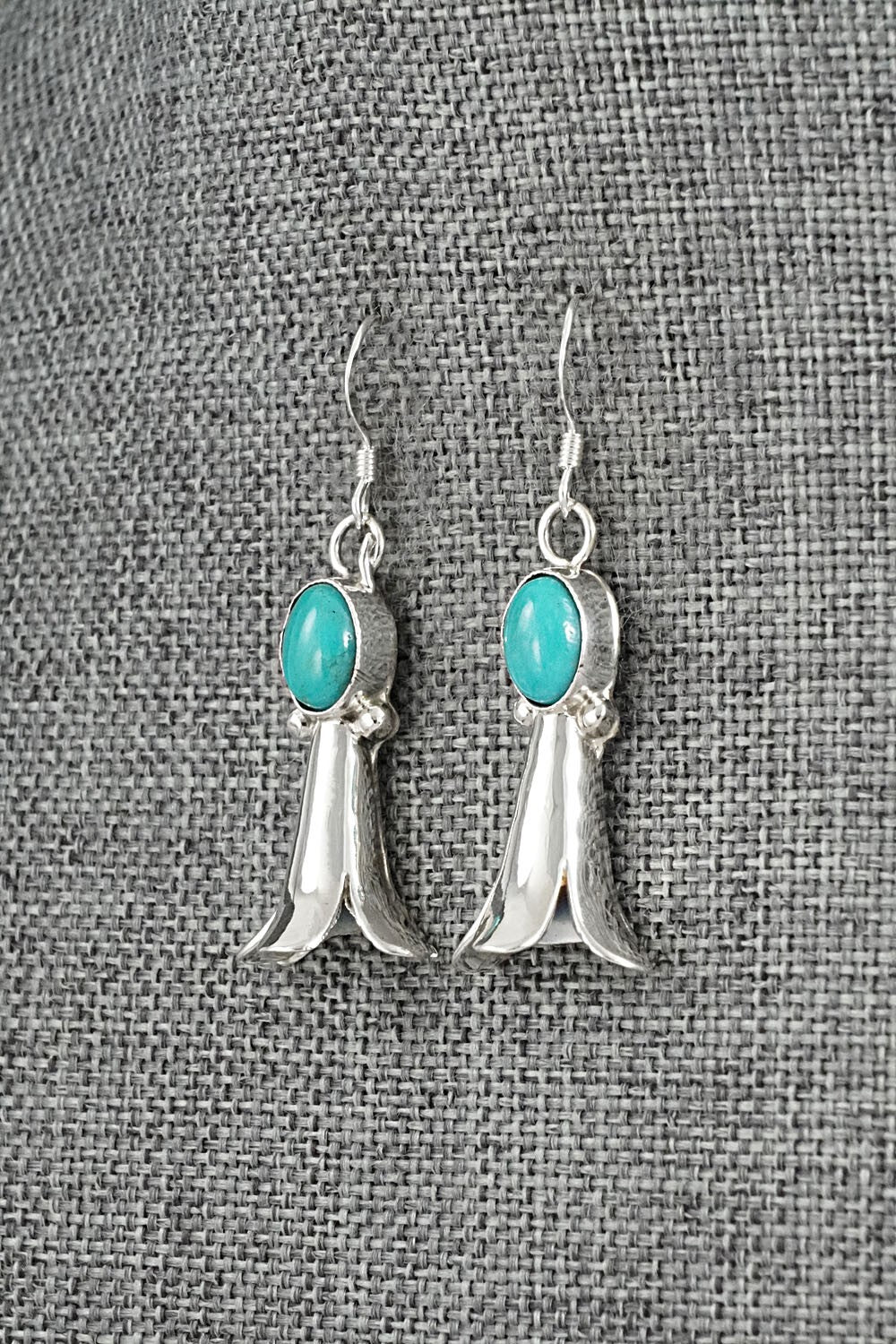 Turquoise & Sterling Silver Earrings - Robinson Martinez
