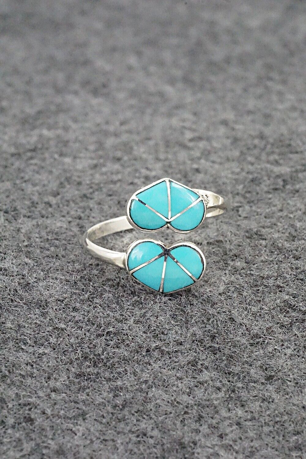 Turquoise & Sterling Silver Ring - Gina Dosedo - Size 7 Adj.