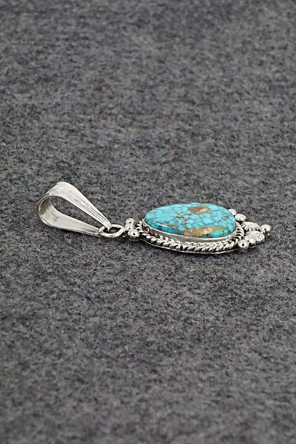 Turquoise & Sterling Silver Pendant - Samuel Yellowhair