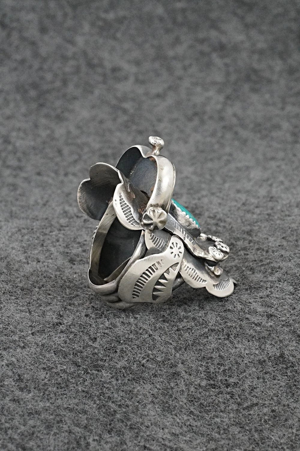 Turquoise & Sterling Silver Ring - Tim Yazzie - Size 10.5