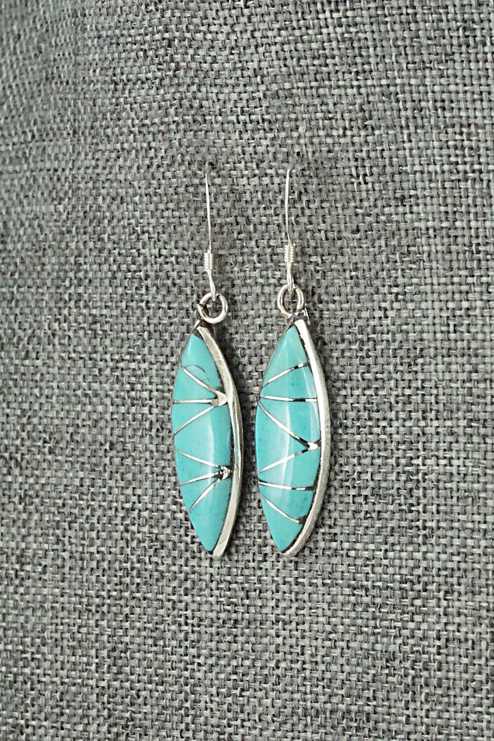 Turquoise & Sterling Silver Earrings - Evelyn Mahkee