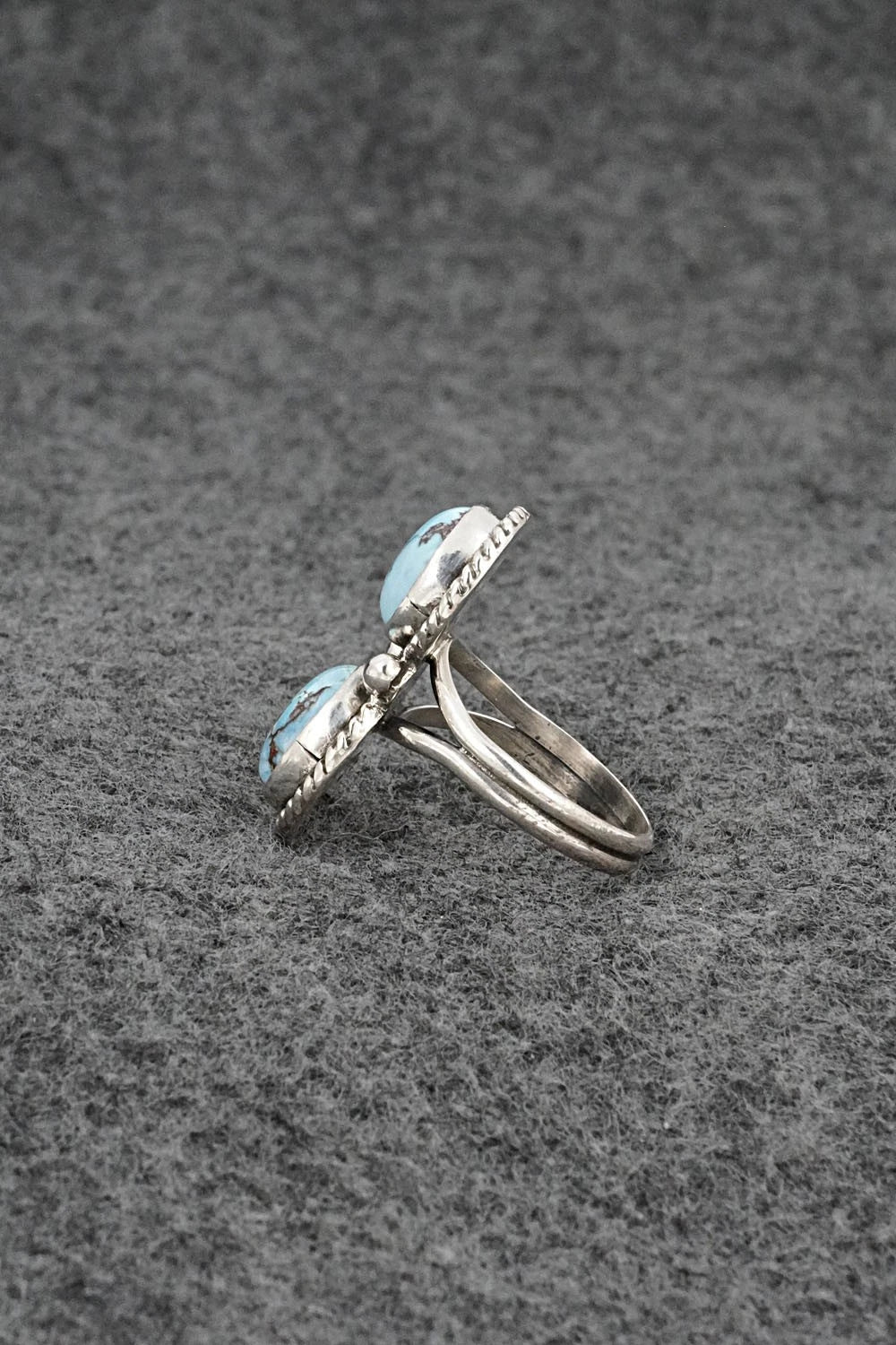 Turquoise & Sterling Silver Ring - Eugene Gruber - Size 6