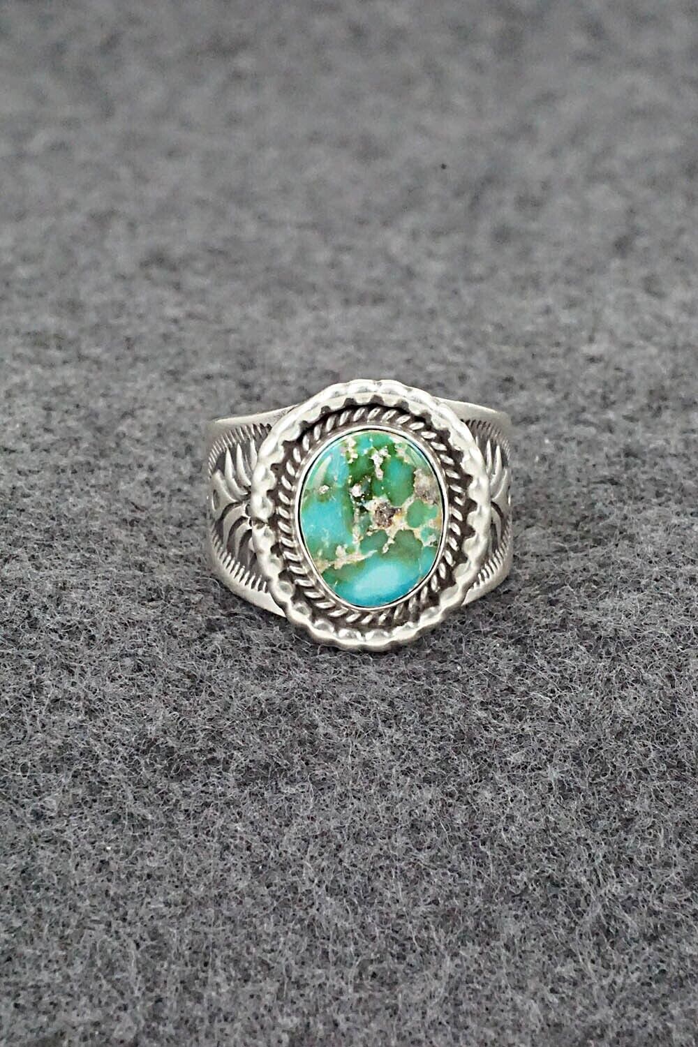Turquoise & Sterling Silver Ring - Samuel Yellowhair - Size 8.5