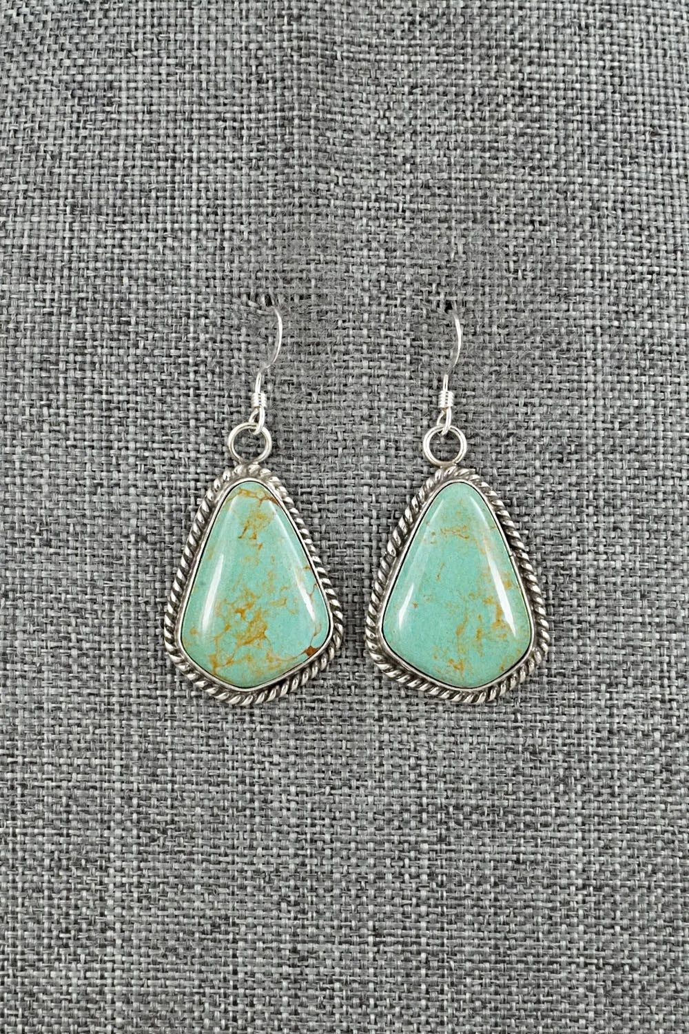 Turquoise & Sterling Silver Earrings - Leona Delgarito