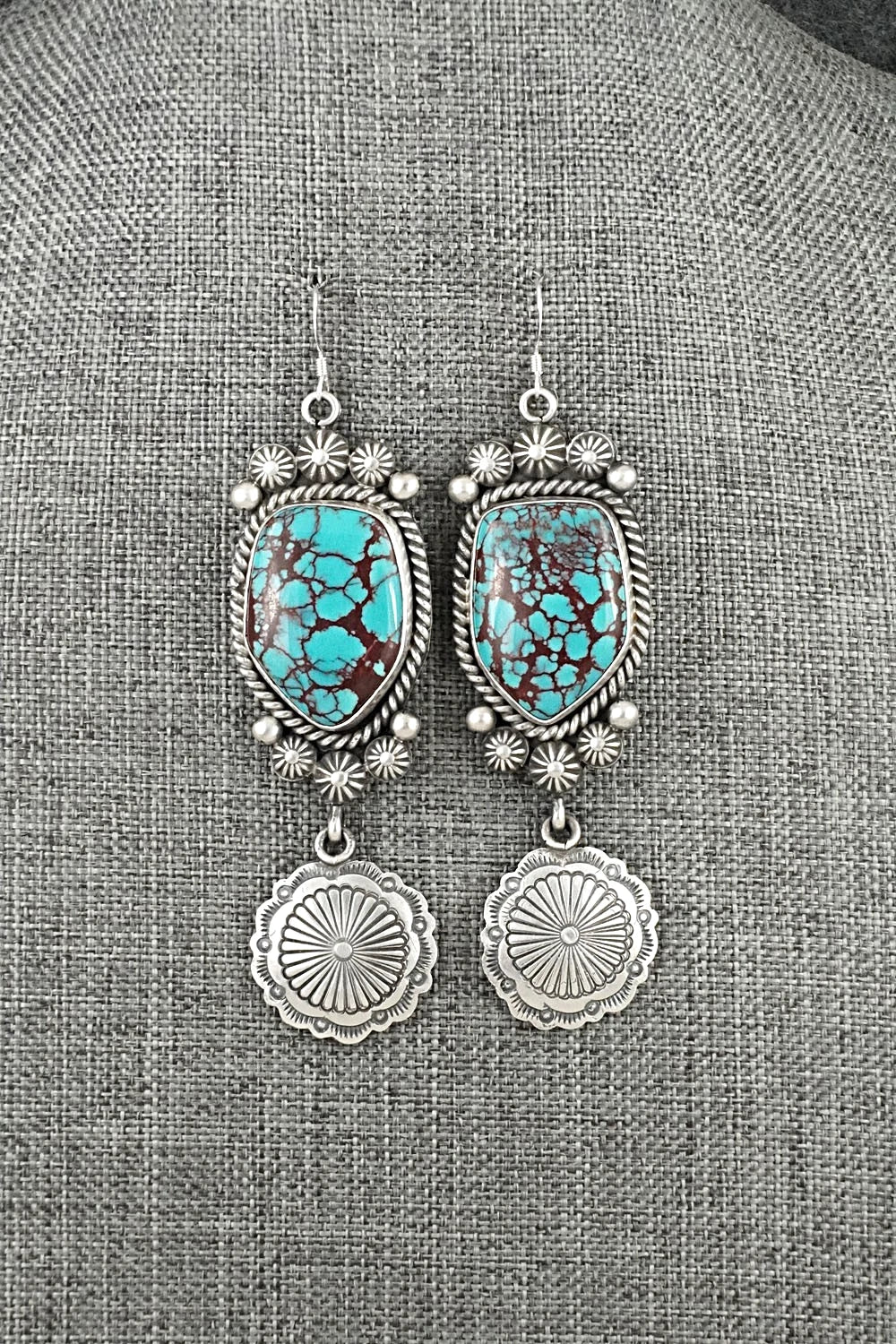 Turquoise & Sterling Silver Earrings - Michael Calladitto
