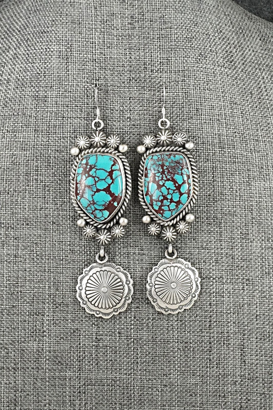 Turquoise & Sterling Silver Earrings - Michael Calladitto