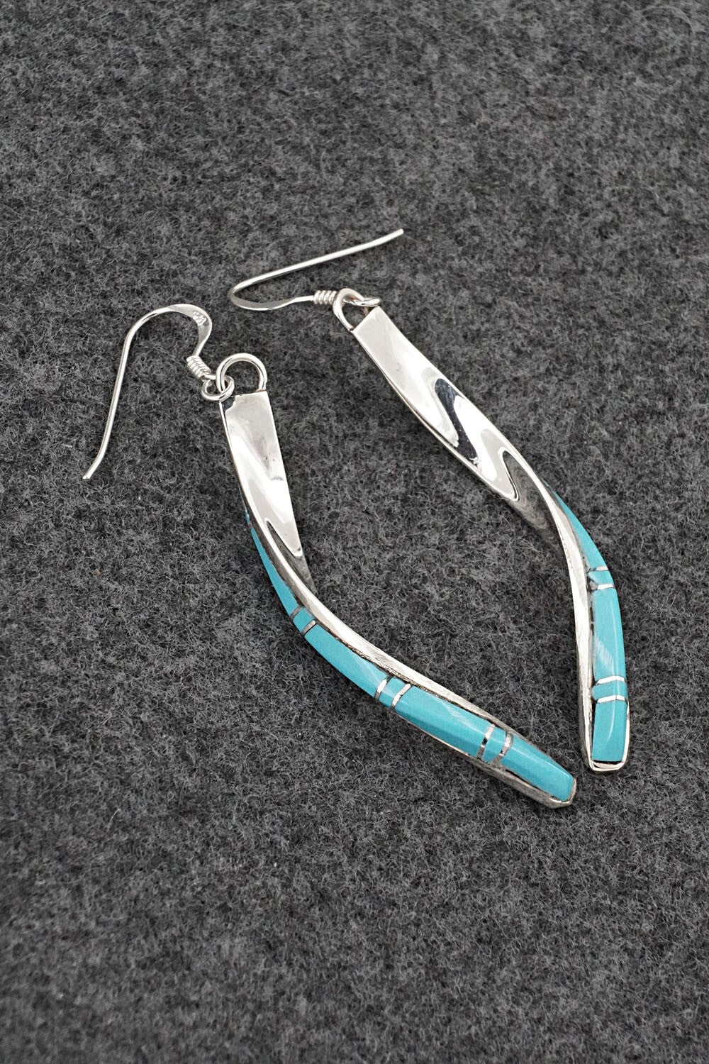 Turquoise & Sterling Silver Earrings - Terrance Panteah