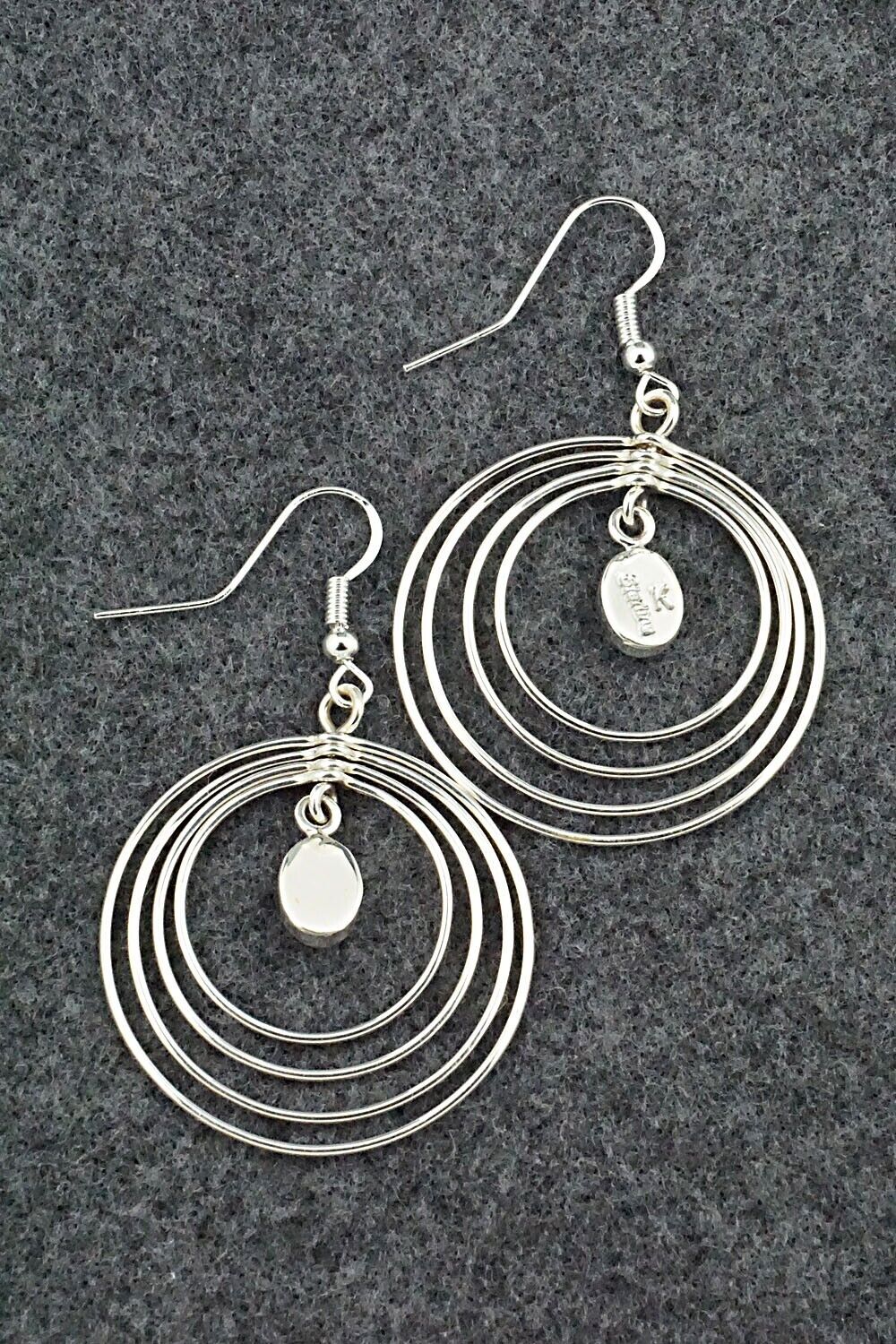 Turquoise and Sterling Silver Earrings - Edith Kee