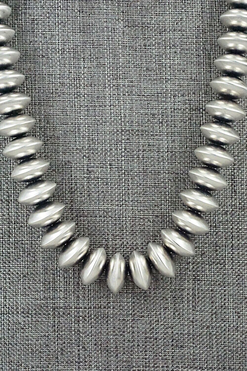 Sterling Silver Navajo Pearl Necklace 20" - Bryannen Halwood