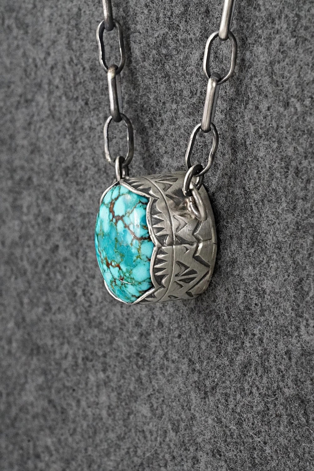 Turquoise & Sterling Silver Necklace - Paul Livingston