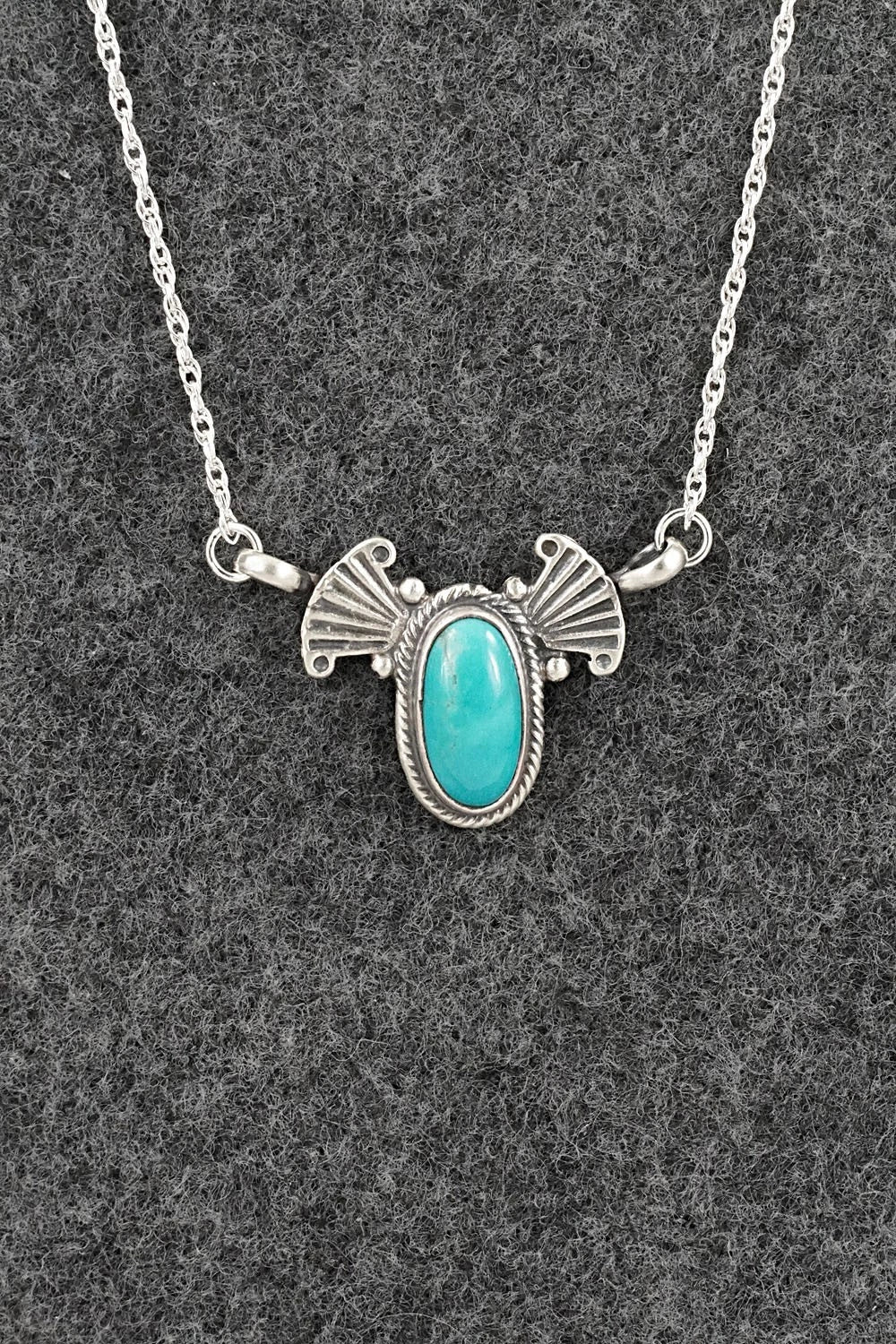 Turquoise & Sterling Silver Necklace - Verley Betone