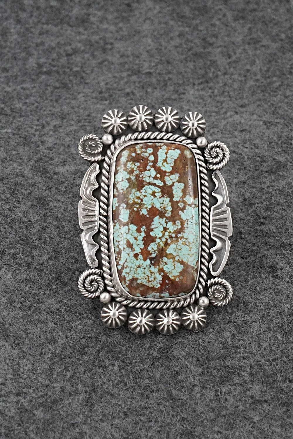 Turquoise & Sterling Silver Ring - Michael Calladitto - Size 9