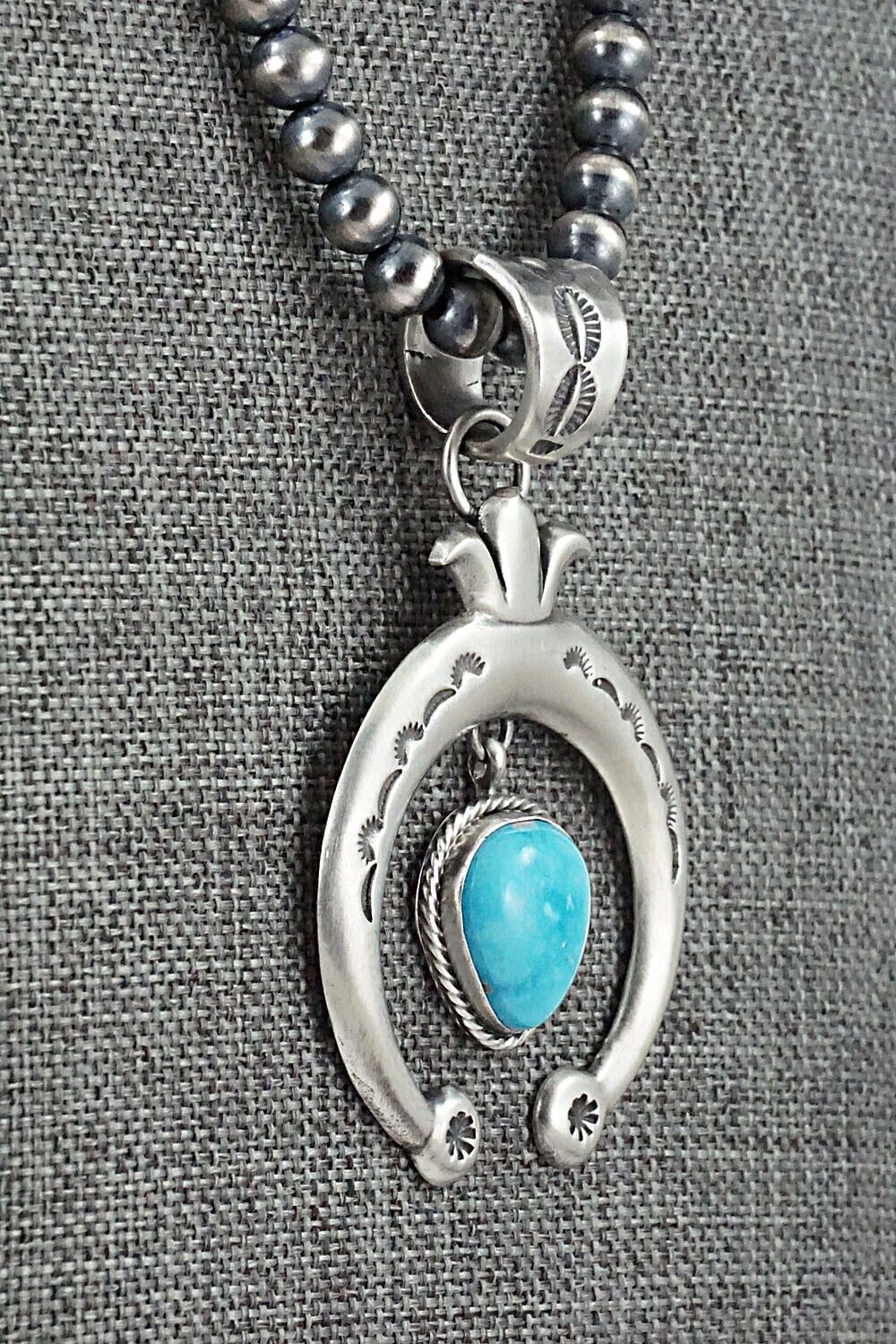 Turquoise & Sterling Silver Naja Necklace - Paige Gordon